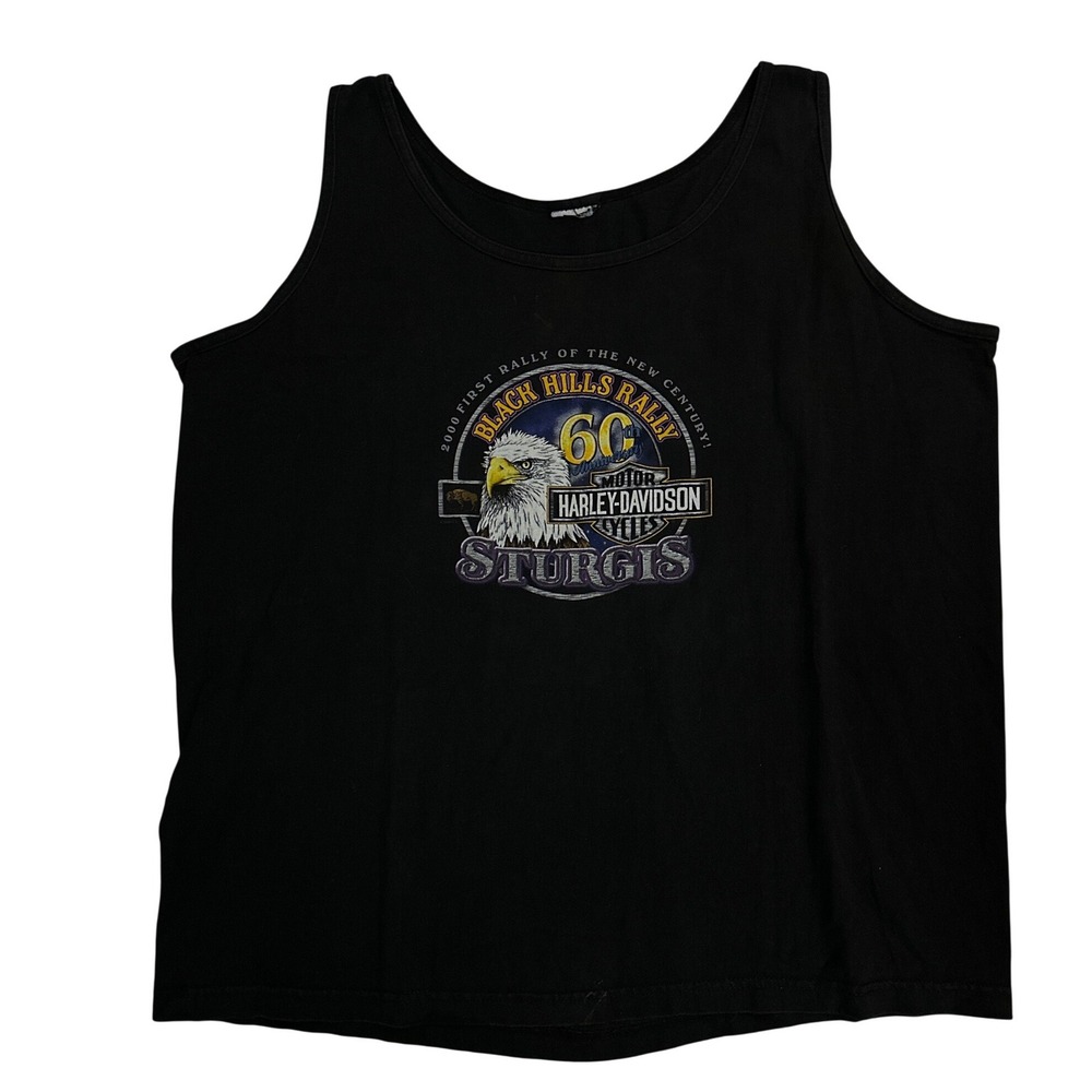 Vintage Harley Davidson Sturgis Black Hills Rally 60th Anniversary Tank Top 2000
